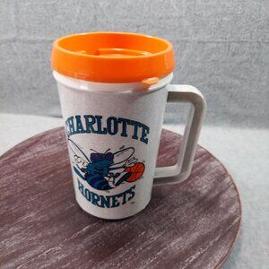 Vintage Charlotte Hornets NBA Mug With Orange Lid 16oz